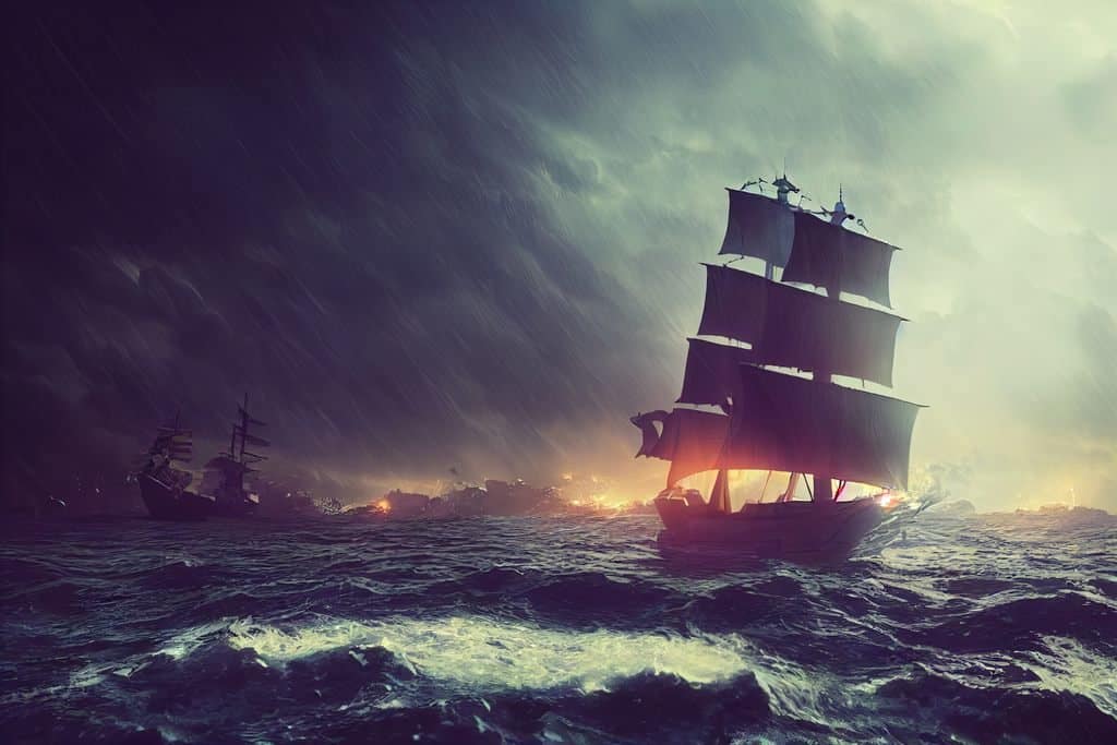como navegar barco na tempestade