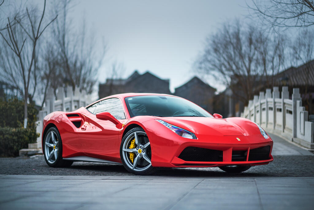 carro da marca de carros de luxo Ferrari