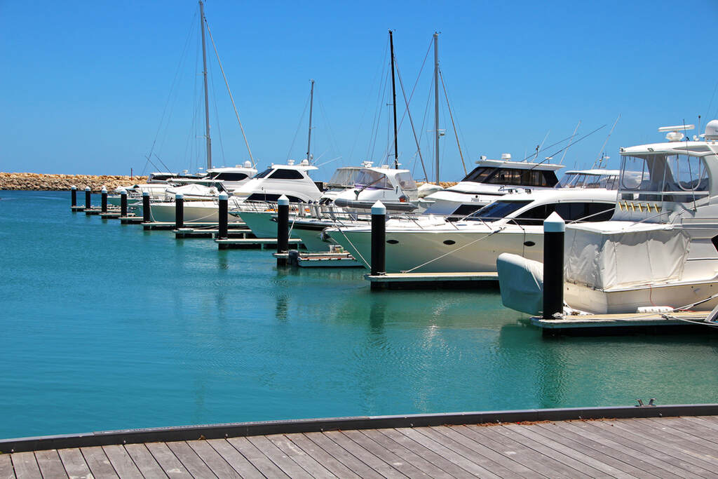 barcos em uma das melhores marinas do Brasil