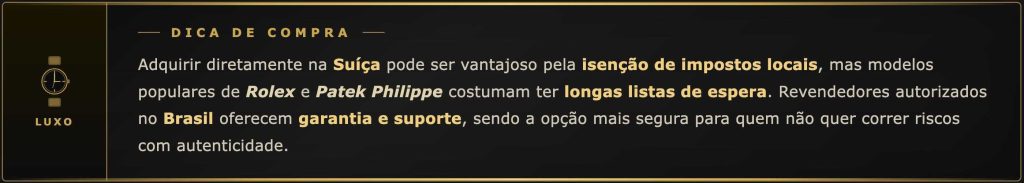 relógios de luxo suíços